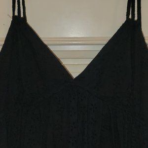 Black Floral Pattern Dress (Medium)